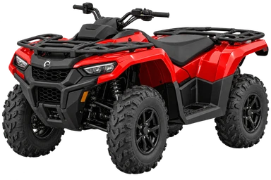Ilustración realista de cuatrimoto Can-Am Outlander roja